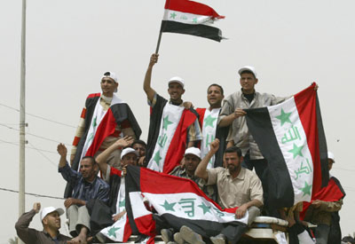 Iraqis flock to city for anti-US protest