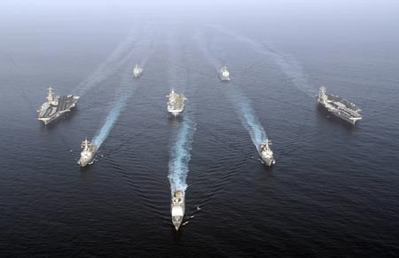 US warships in Gulf for show of force