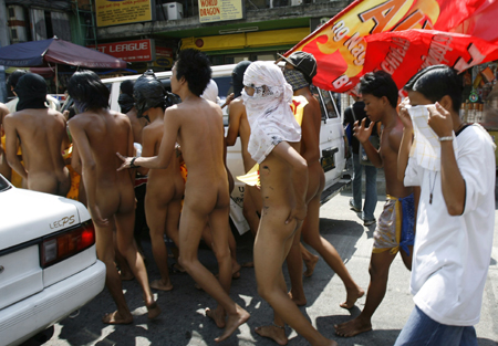 Protest naked against increasing tuition