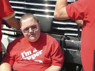 Man in wheelchair takes wild ride