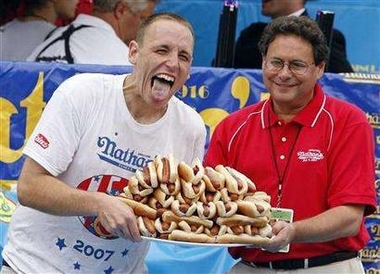 Man eats 66 hotdogs in 12 mins