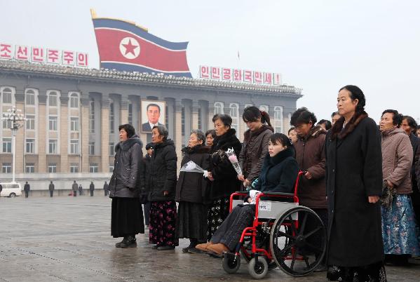 Pyongyang mourns with deep grief in heavy snow