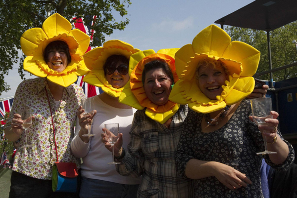 Royal fans from far and wide descend on London