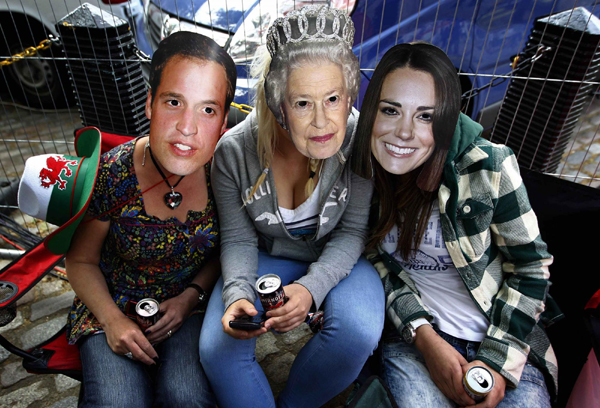 Royal fans from far and wide descend on London