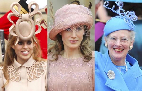Royal wedding guests: styles of hats