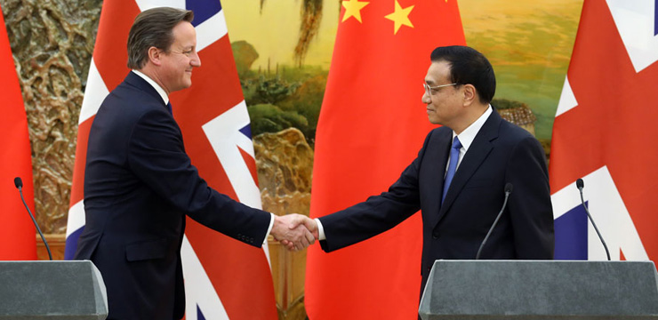 Chinese premier meets Britain's Cameron