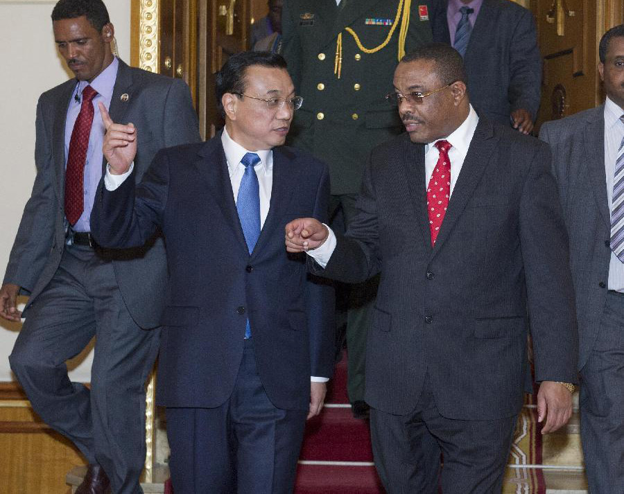 Chinese premier, Ethiopian PM meet press