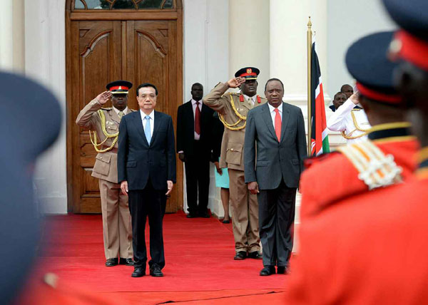 Kenya holds ceremony welcoming Chinese premier