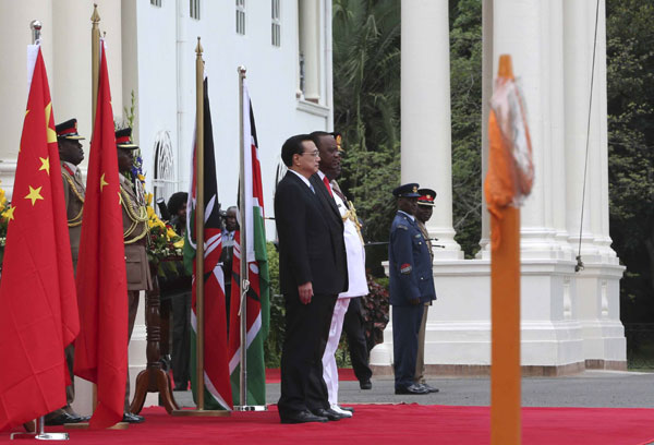 Kenya holds ceremony welcoming Chinese premier