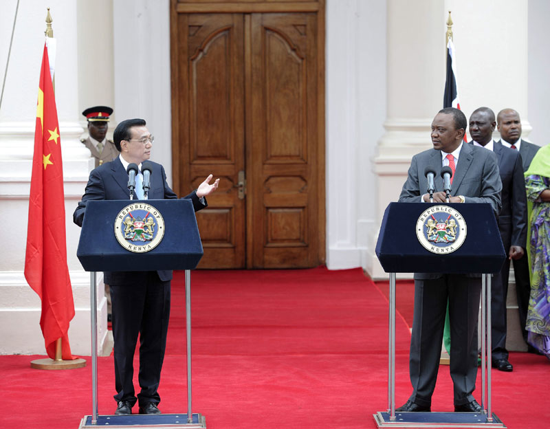 Premier Li's meeting, press conference with Kenyan president