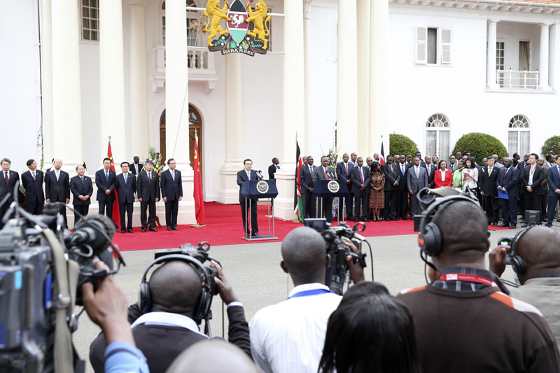 Premier Li's meeting, press conference with Kenyan president