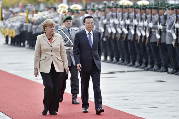 Chinese Premier meets German leaders