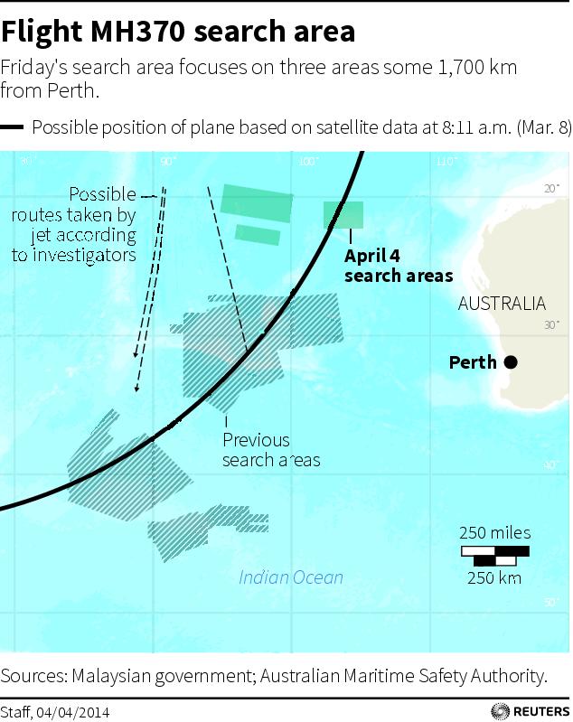 Biggest search yet for Malaysian jet in Indian Ocean