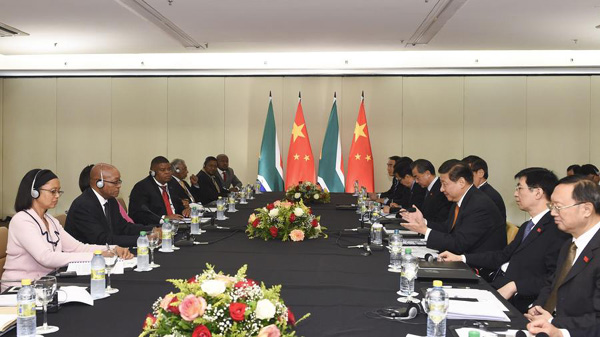 Xi pledges to further ties with South Africa