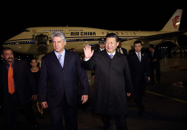 Chinese president arrives in Cuba for state visit