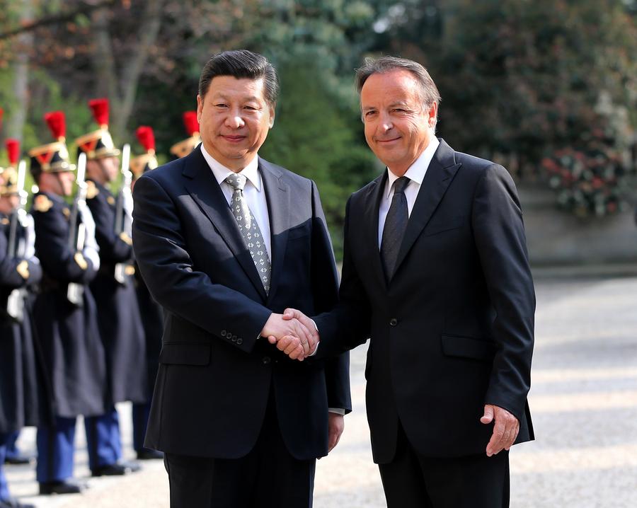 Chinese president meets French Senate leader