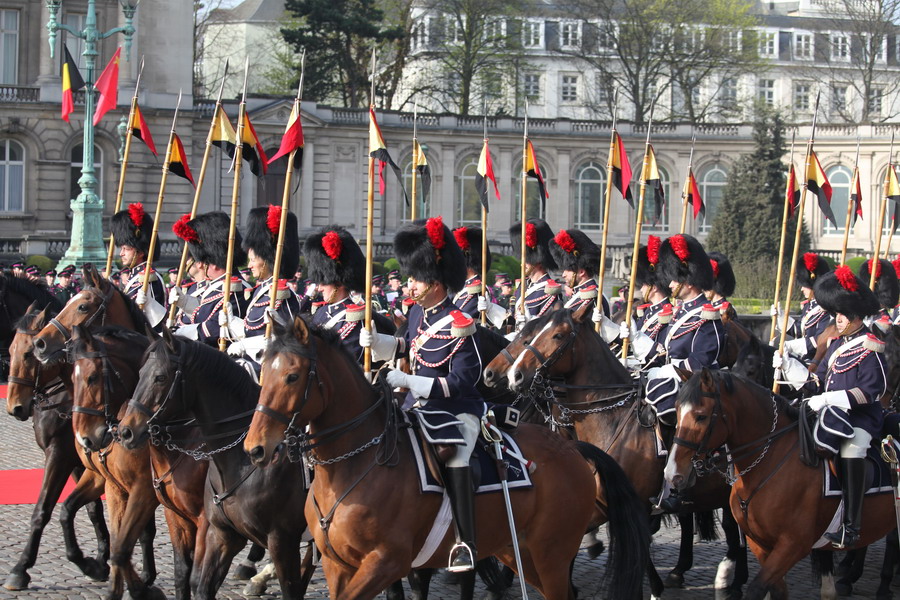 Belgium's Chinese beam at Xi's arrival