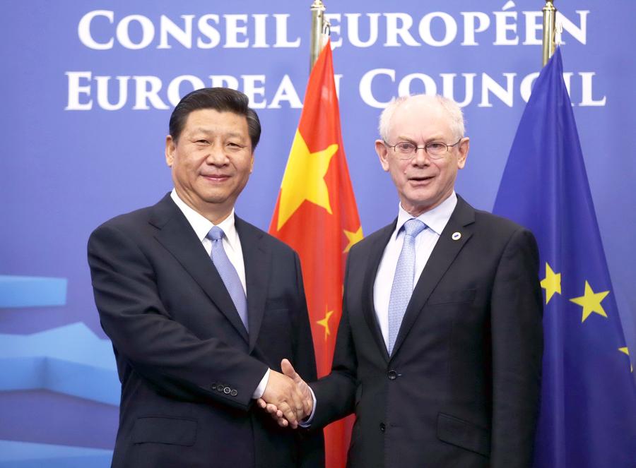 President Xi visits European Union's headquarters