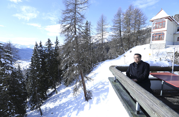 Peaceful moments ahead of Davos Forum