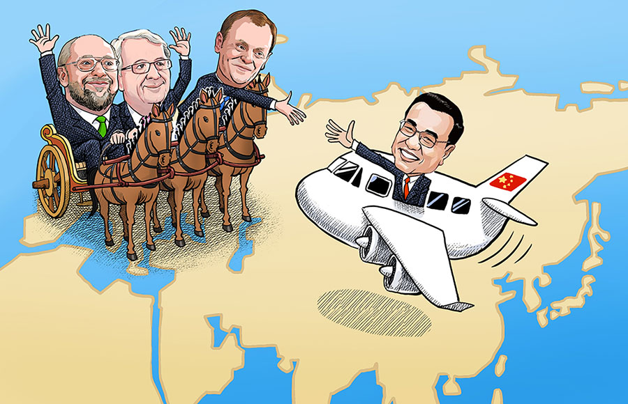 In Cartoons: Highlights of Premier’s visit to Europe