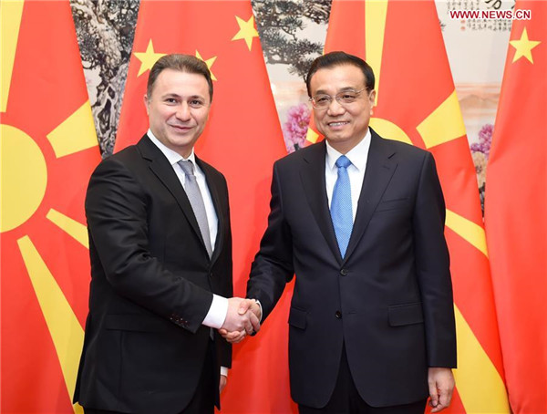 Chinese premier meets Macedonian PM