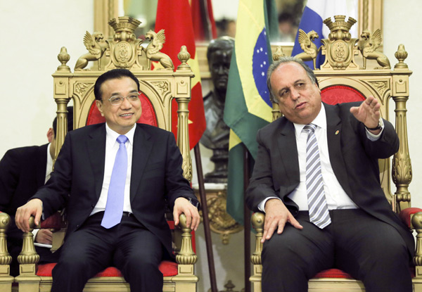 Premier Li Keqiang hails cooperation with Rio de Janeiro