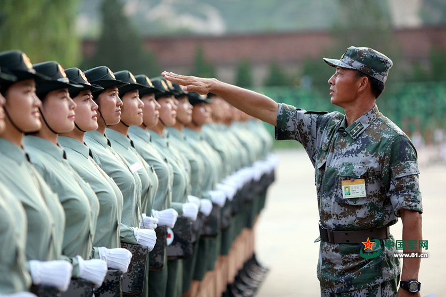 Female honor guards train for military parade d