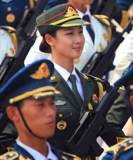 Former model, now a female honor guard, ready for V-Day parade debut