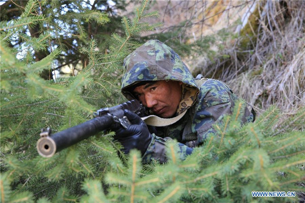 Soldiers participate in exercise of SCO near Bishkek