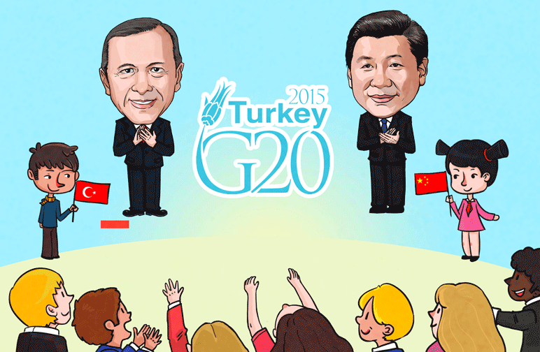 Cartoon commentary, President Xi's at G20 Summit③: Chinese voice from the Mediterranean to Hangzhou Bay