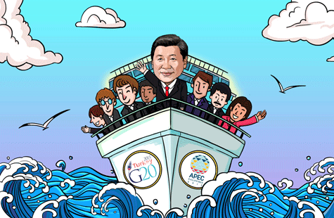Cartoon commentary, Xi's APEC summit③: China's confidence inspires common development
