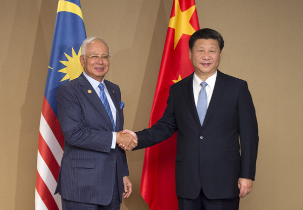 Chinese president meets Malaysian PM in Manila
