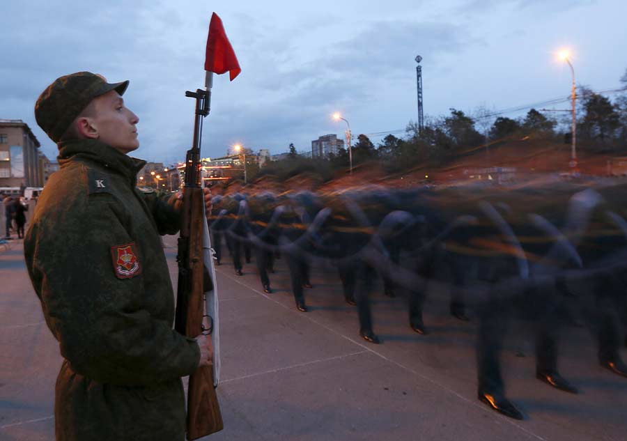 Rehearsal held for Victory Day parade in Russia