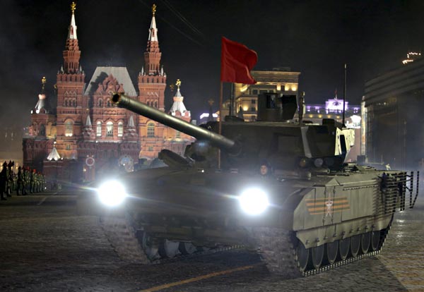 Russia's new Armata tank makes debut in parade rehearsal
