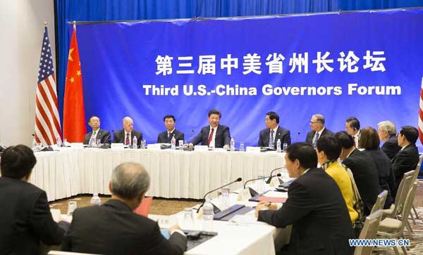 Address by Chinese President Xi Jinping at the China-US Governors' Forum