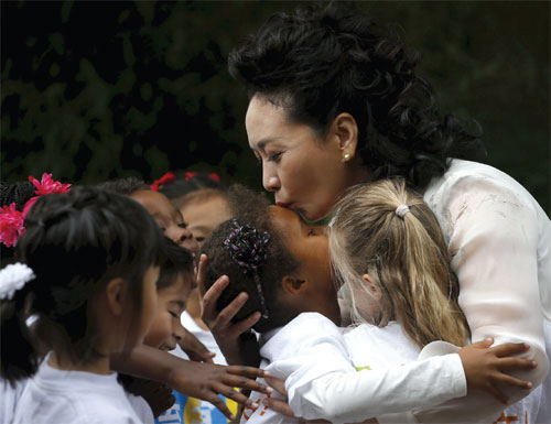First lady brings joy to children