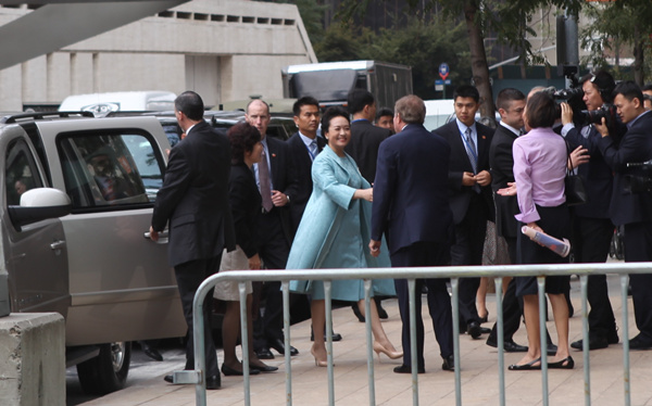 China's first lady visits Juilliard School