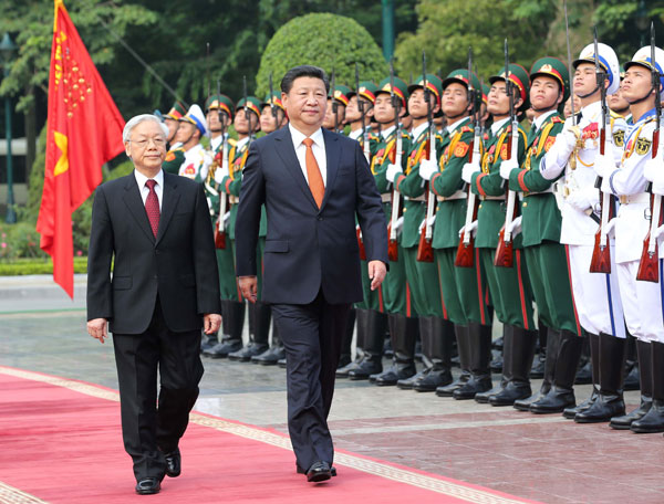 CPV General Secretary welcomes Chinese president in Hanoi