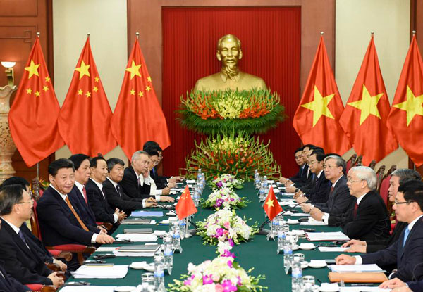 CPV General Secretary welcomes Chinese president in Hanoi