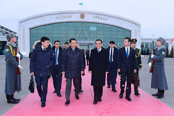 Premier Li leaves Kazakhstan for Latvia