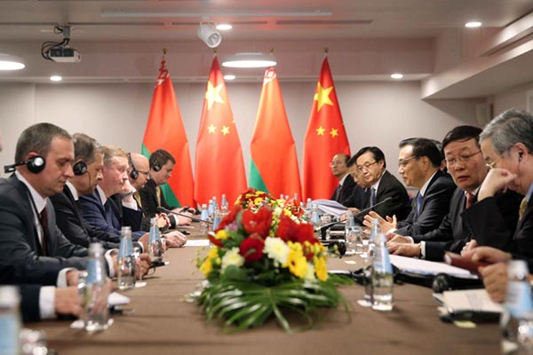 Premier Li eyes closer ties with Belarus