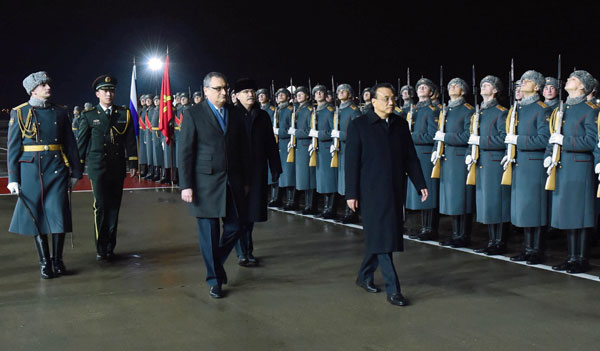 Chinese premier back home after Eurasian visit