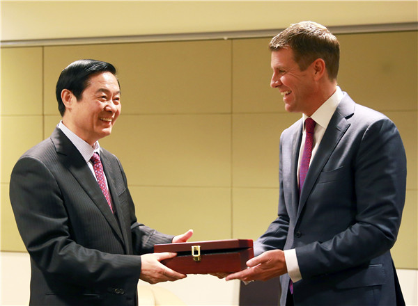 Liu Qibao meets with Premier of New South Wales