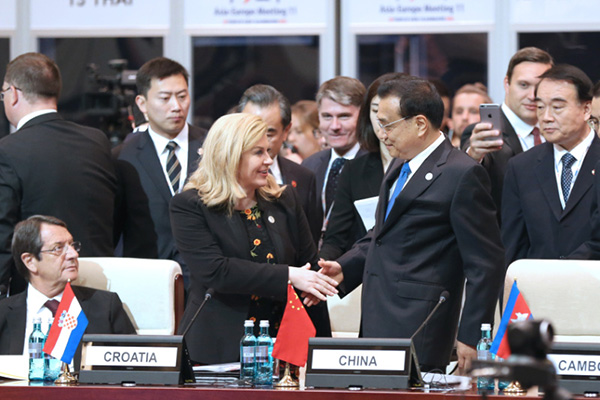 Premier Li wins backing over South China Sea at ASEM Summit