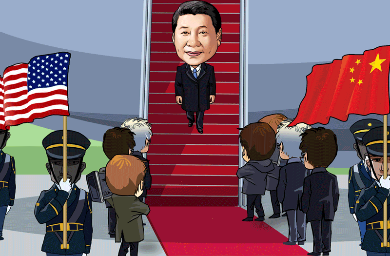 Cartoon commentary, President Xi attends nuclear security summit①: Xi-Obama meeting boosts Sino-US relations