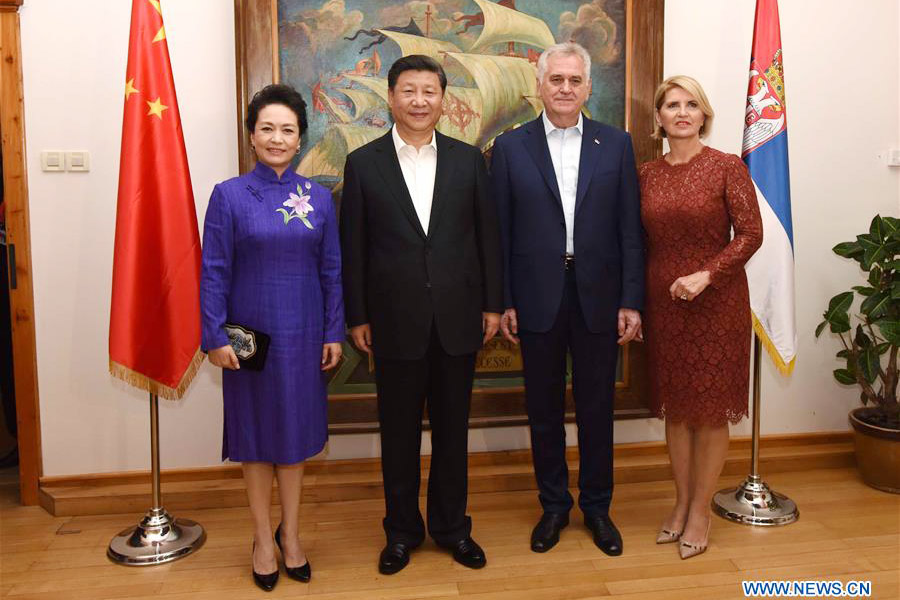 Xi's wife visits special education school in Belgrade