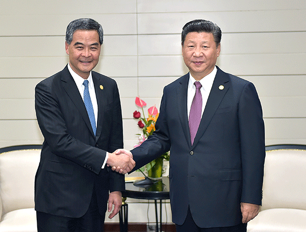 Xi urges HK government to safeguard unity