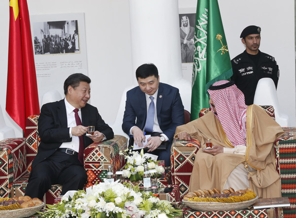 Xi visits historic palace, inaugurates refinery in Saudi Arabia
