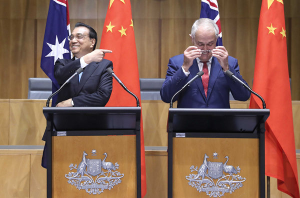 China, Australia embrace cooperation, free trade in face of rising protectionism