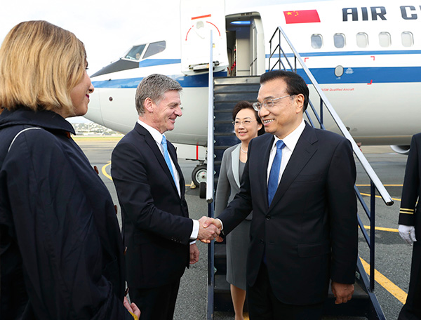 Premier Li arrives in Wellington for a much-anticipated visit